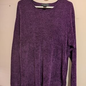 August Silk Rich Purple Long Sleeve Top